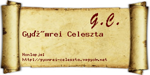Gyömrei Celeszta névjegykártya